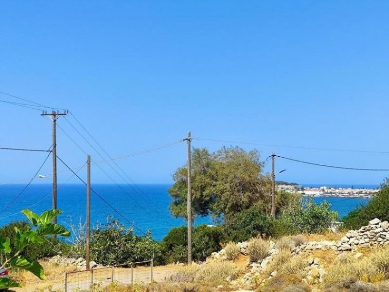 Rethymno Kreta, Rethymno: Investitionsgrundstück mit Meerblick nahe Stadtzentrum zu verkaufen Grundstück kaufen